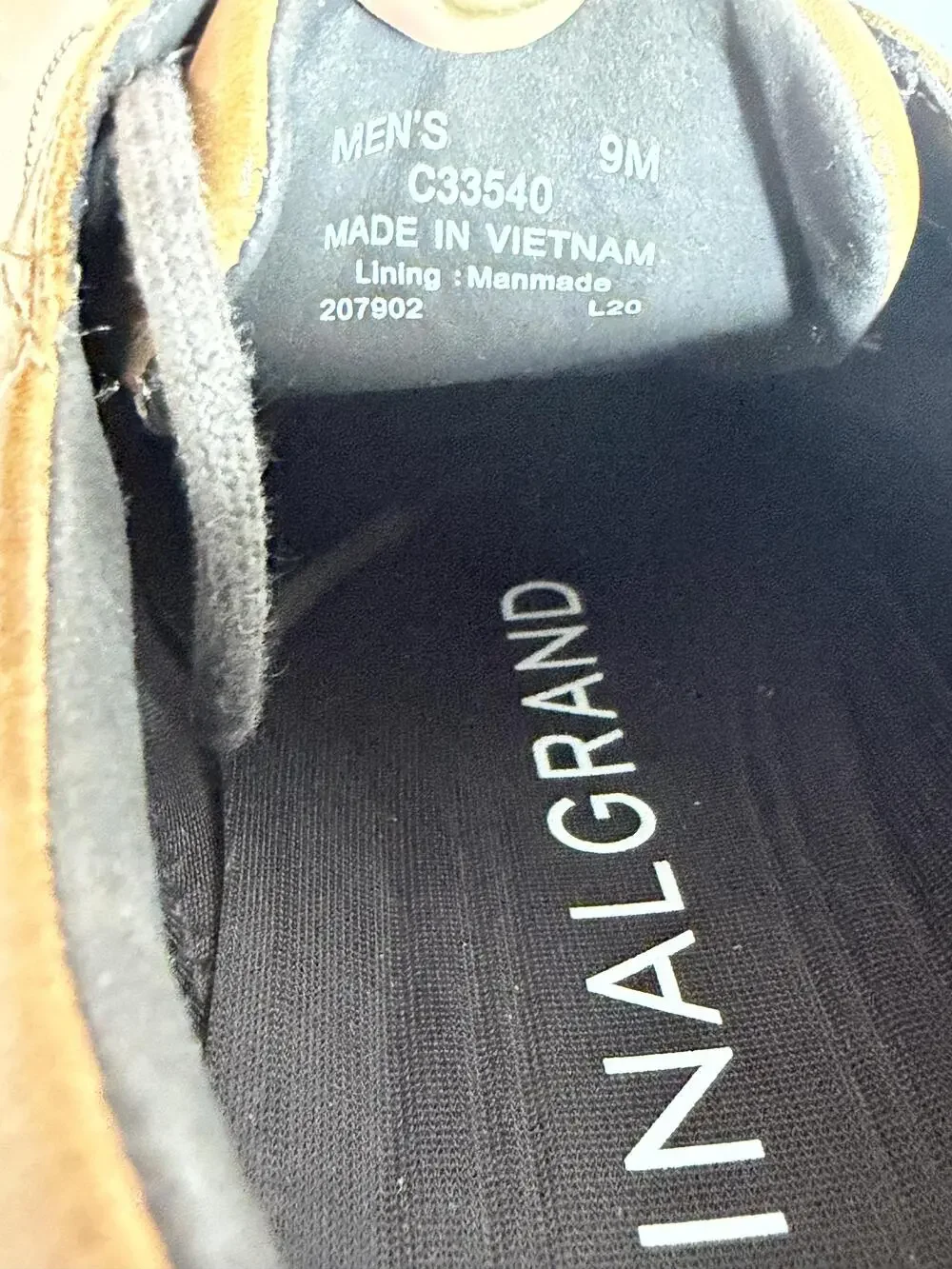 Cole Haan OriginalGrand Shoes Mens Size 9 Brown Leather Derby Dress Cap Toe